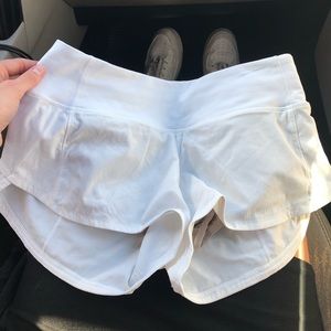 White Lululemon Shorts